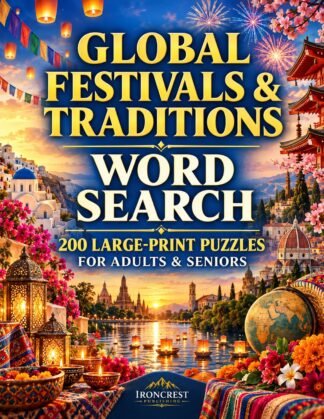 Global Festivals & Traditions – 200 Large Print Word Search Puzzles