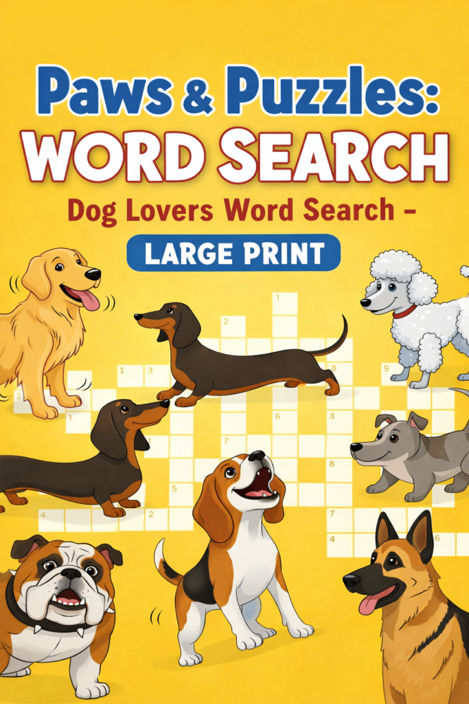 Paws & Puzzles: Dog Lovers Word Search – 64 Puzzle Collection (Digital)