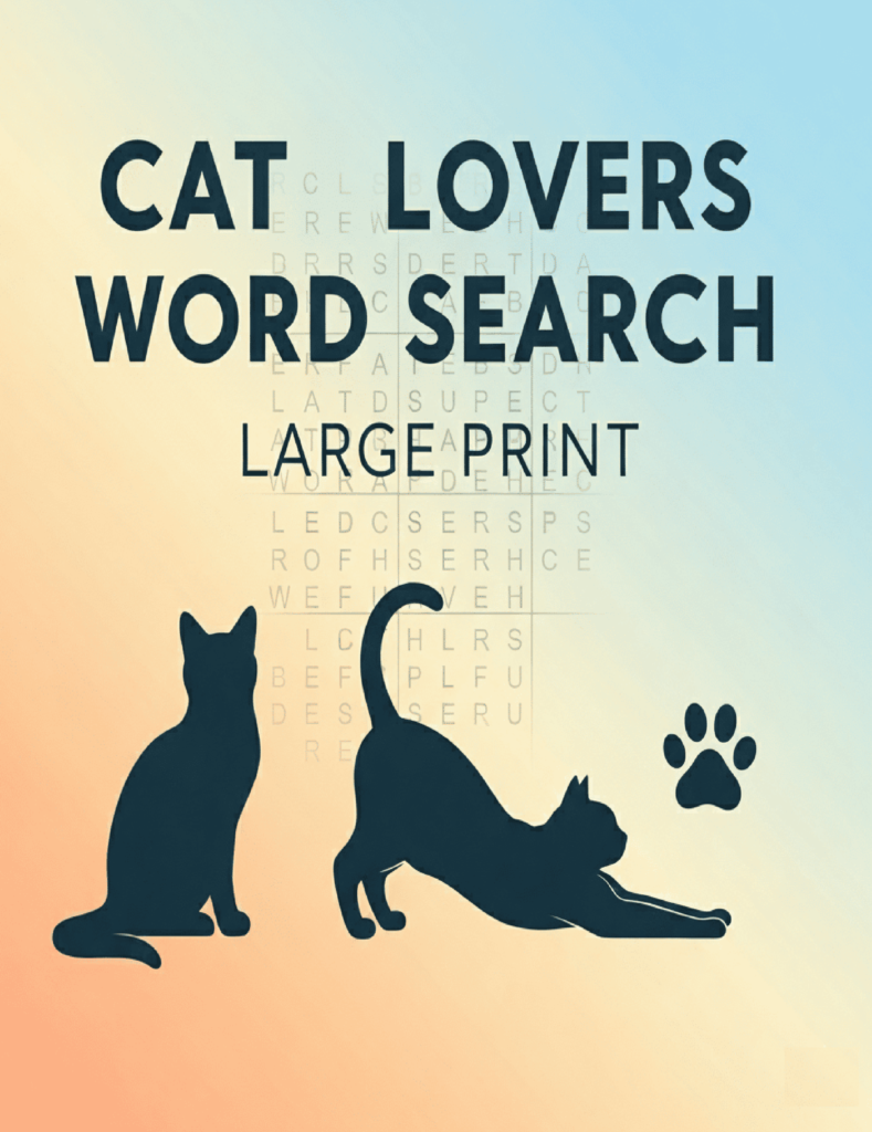 Cat Lovers Word Search – 64 Puzzle Collection (Digital)