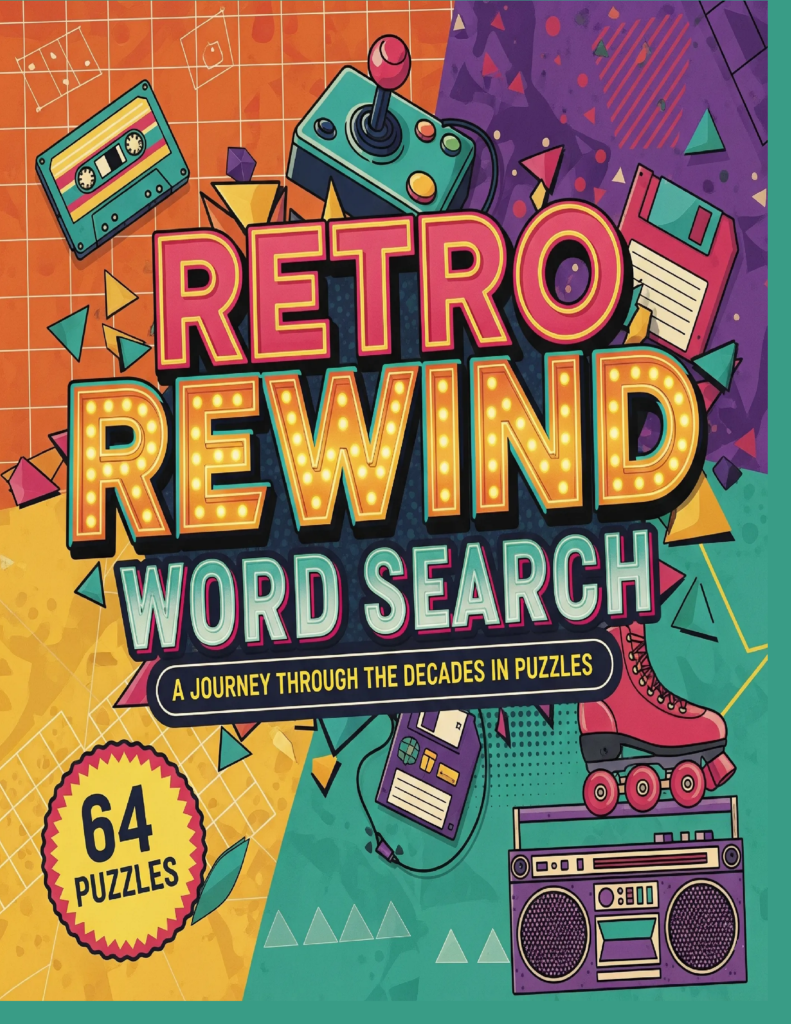 Retro Rewind Word Search – 64 Puzzle Collection (Digital)