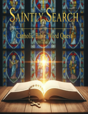 Saintly Search: Catholic Bible Word Quest – 76 Large Print Word Searches (Digital)