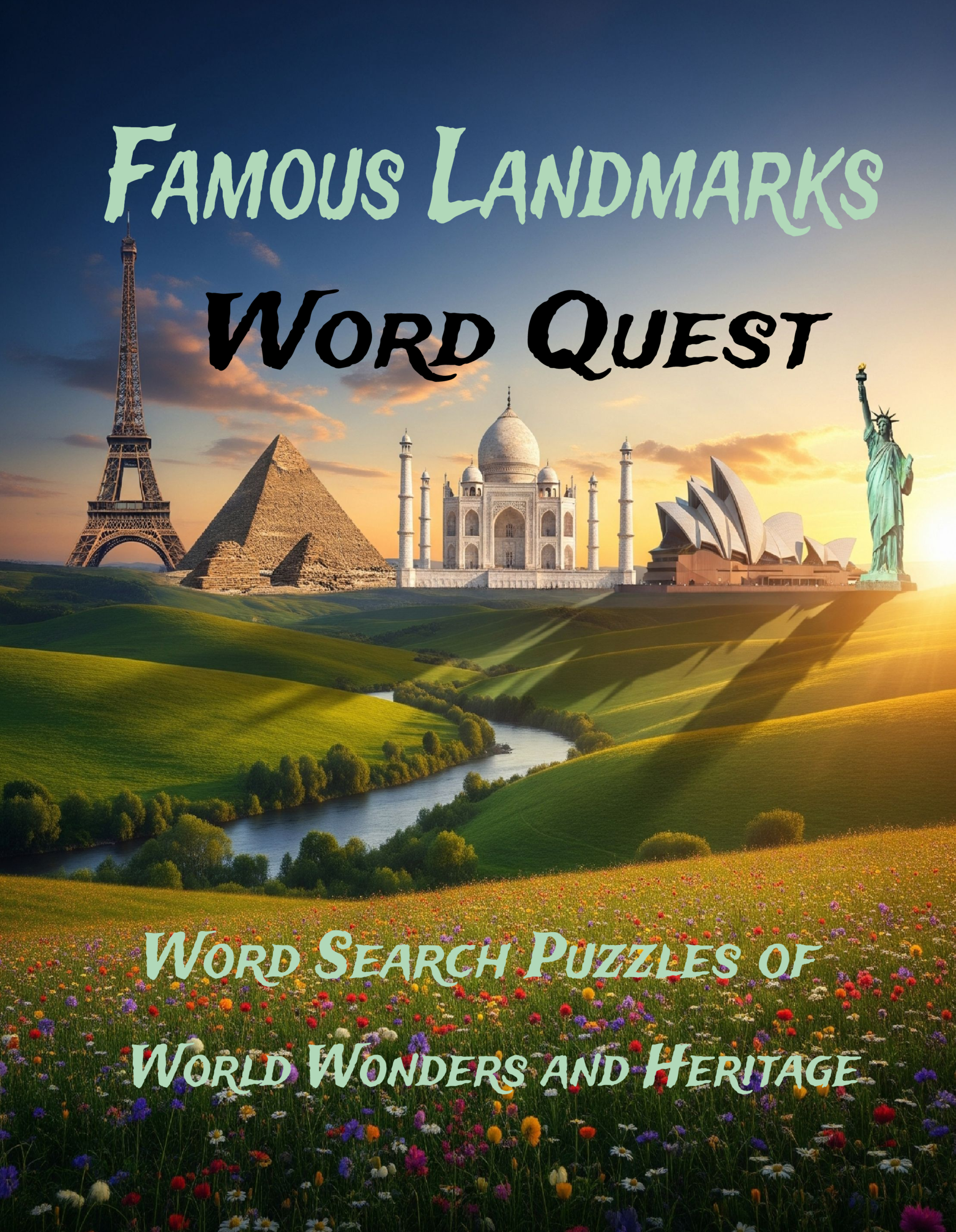Famous Landmarks – 64 Large Print Word Searches (Paperback)