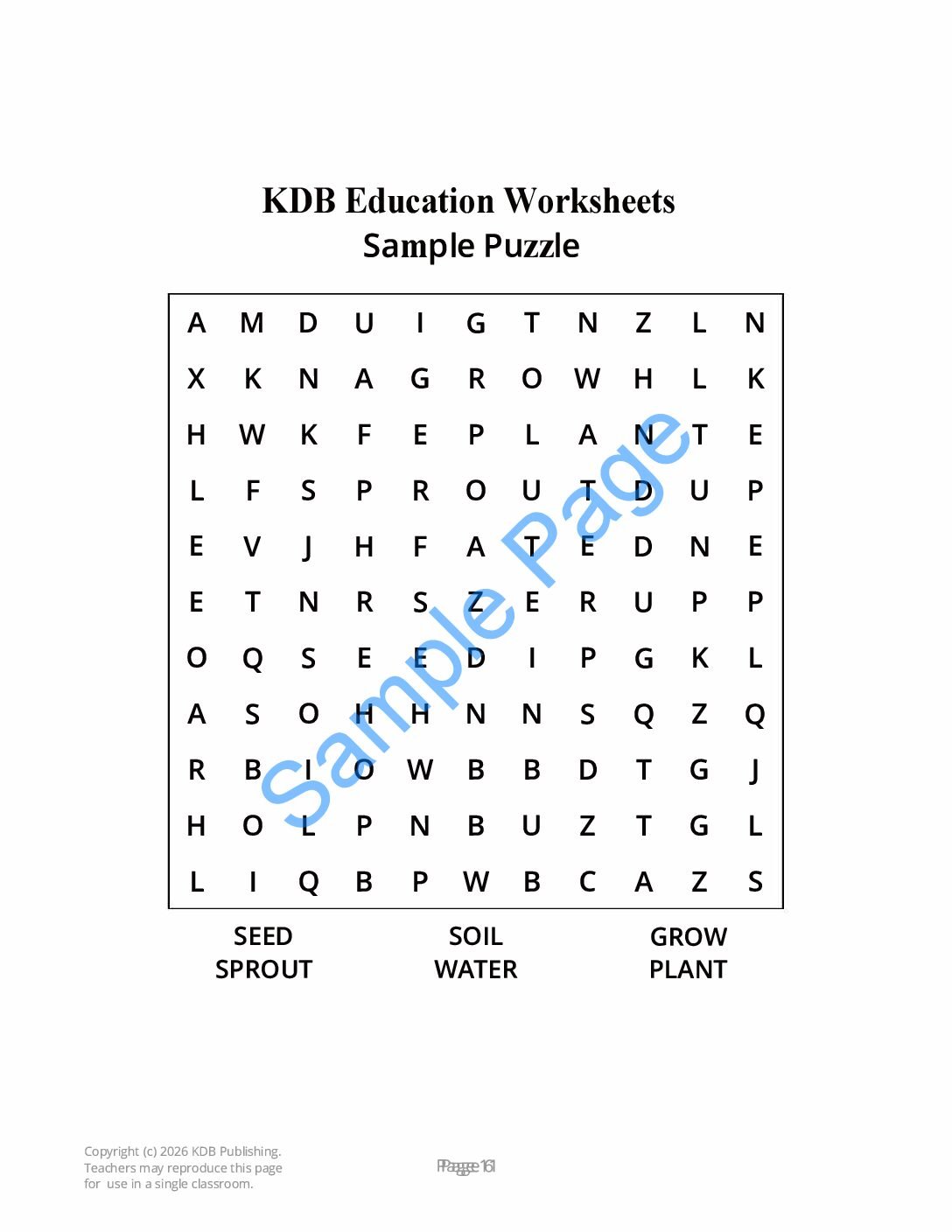 Patterns & Logic Word Search Worksheets K-2 - Image 2