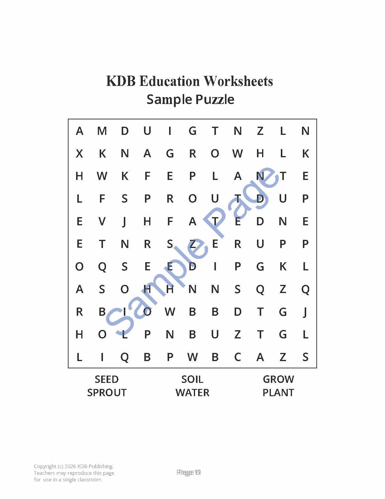 K-2 Digraphs Word Search Worksheets - Image 2