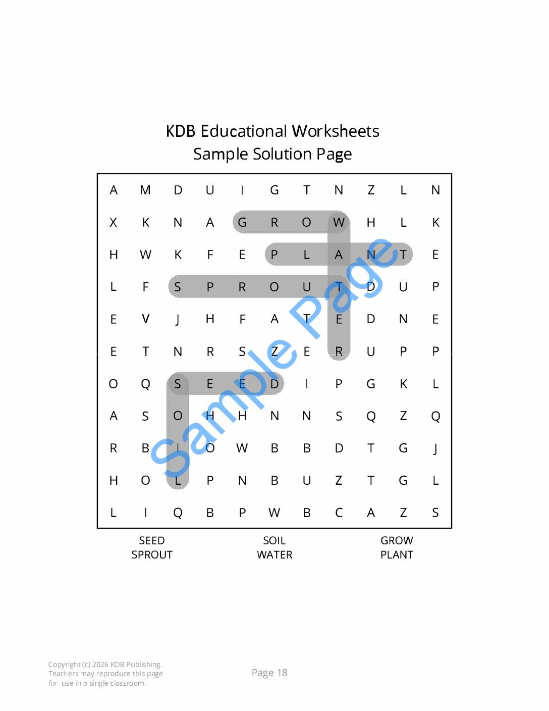Patterns & Logic Word Search Worksheets K-2 - Image 3