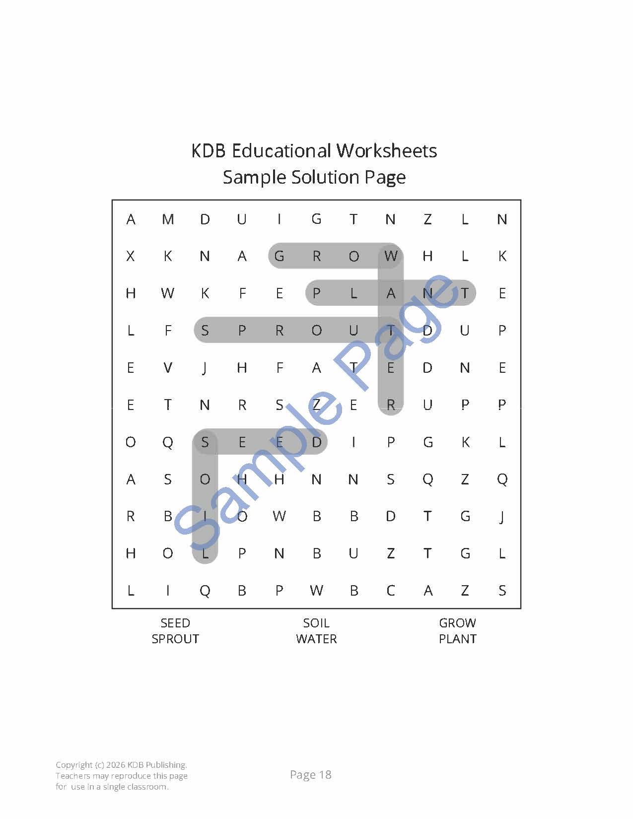 K-2 Digraphs Word Search Worksheets - Image 3