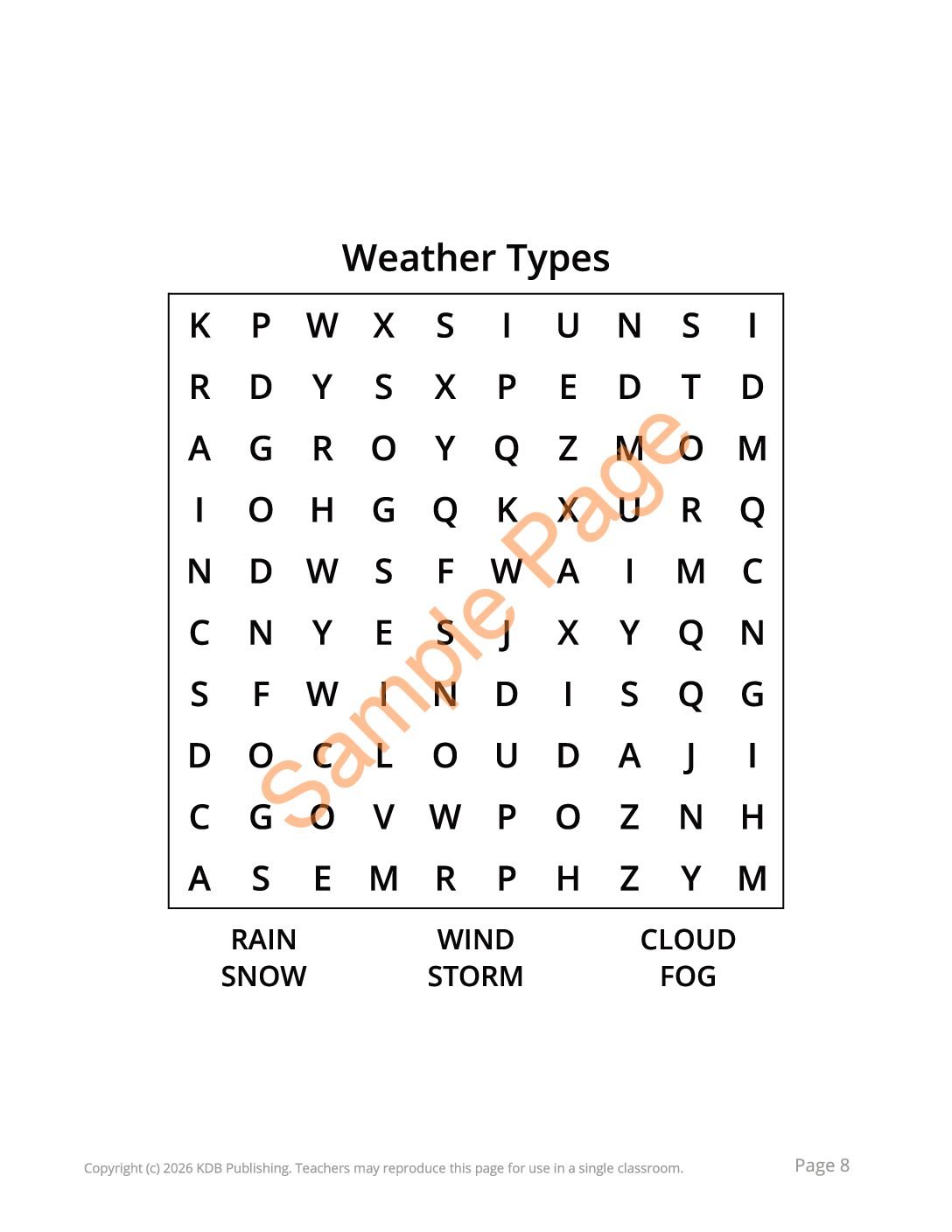 Second Grade Word Search Worksheets – 12 Printable Classroom Puzzles - Image 2