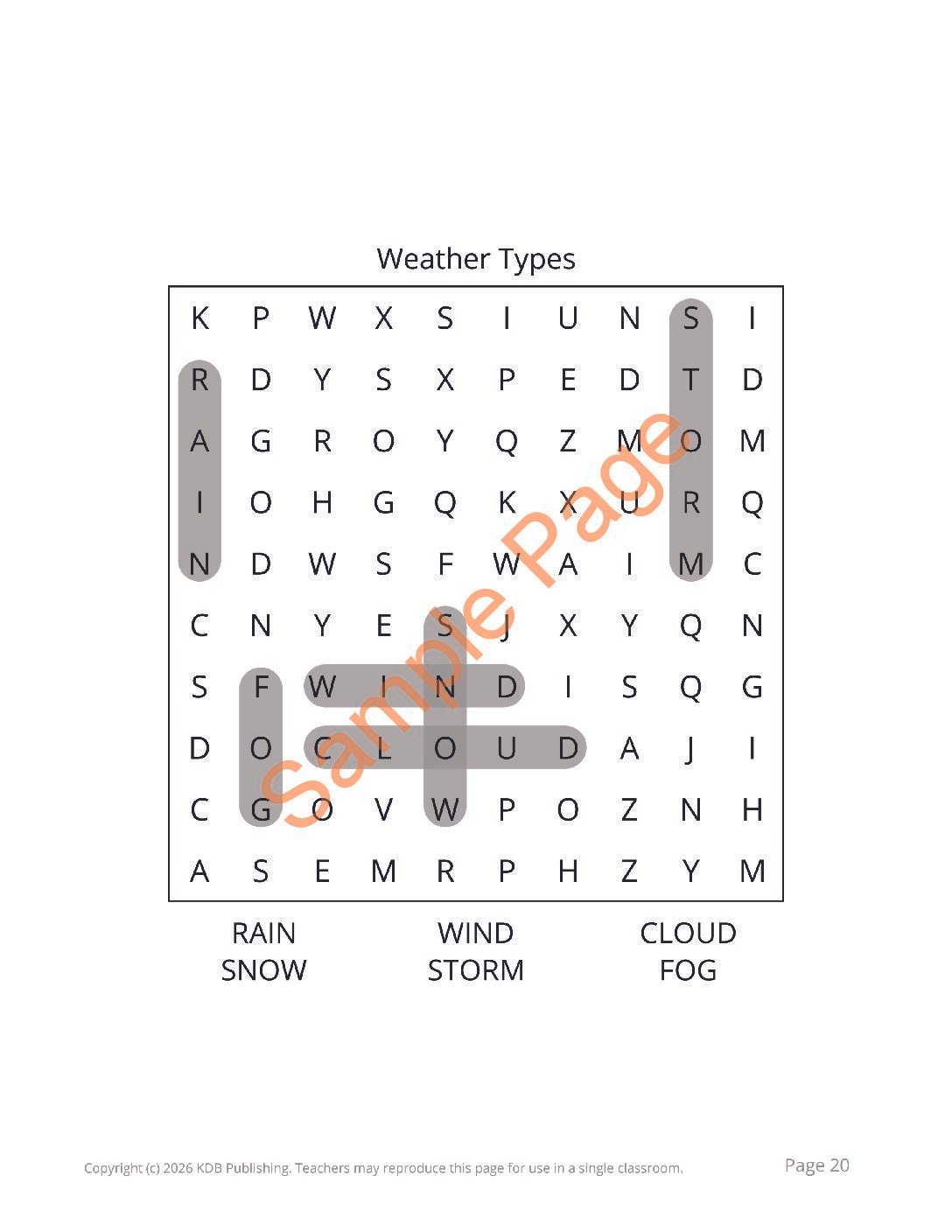 Second Grade Word Search Worksheets – 12 Printable Classroom Puzzles - Image 3