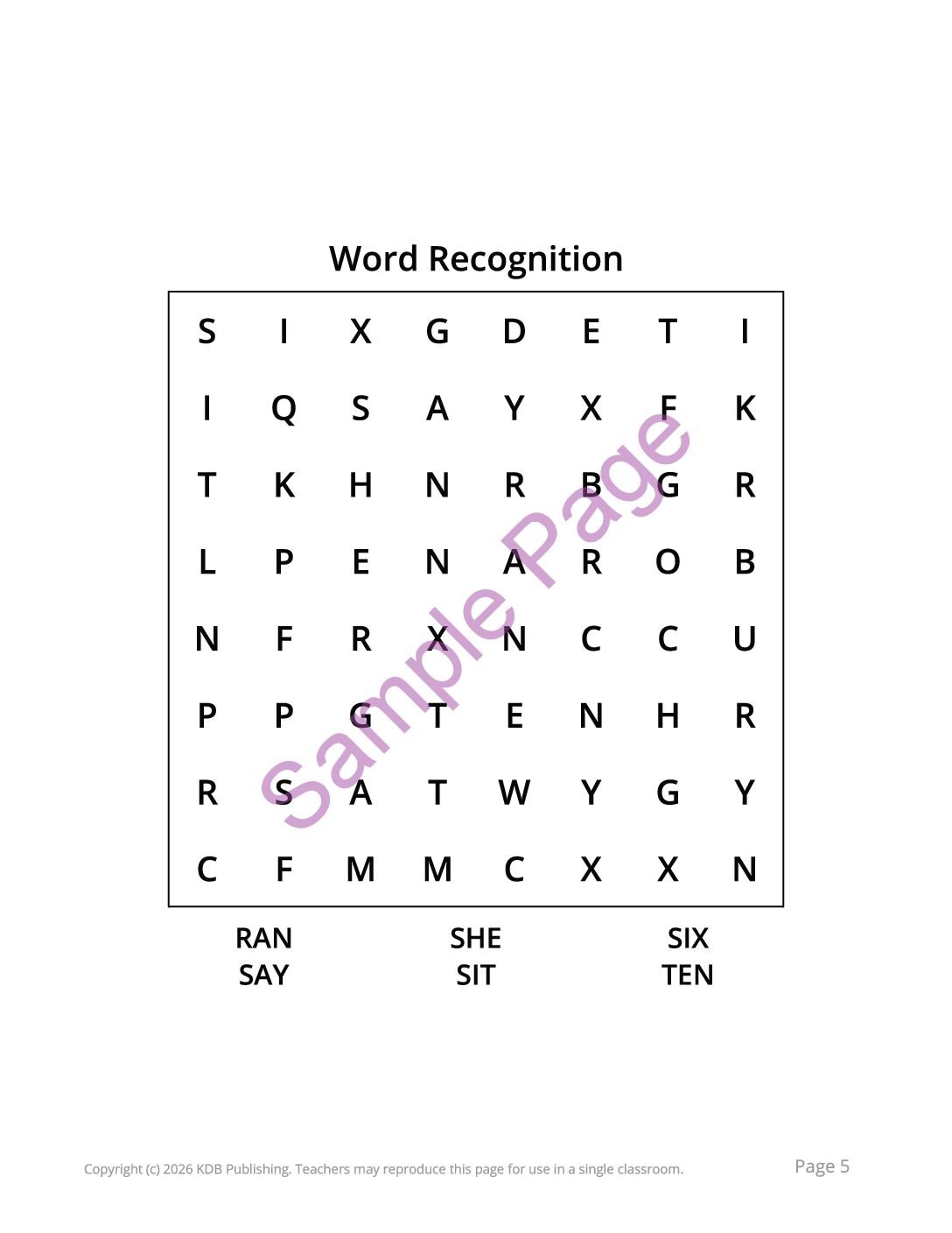 Sight Words Word Search Worksheets – 12 Early Reader Printable Puzzles - Image 2