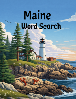 Maine - 64 Large Print Word Searches (Digital)
