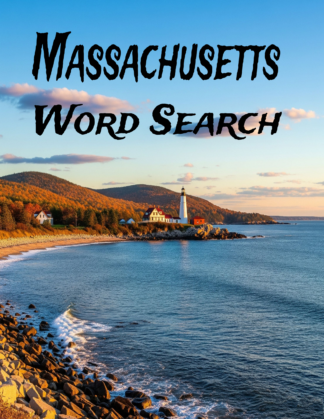 Massachusetts - 64 Large Print Word Searches (Paperback)