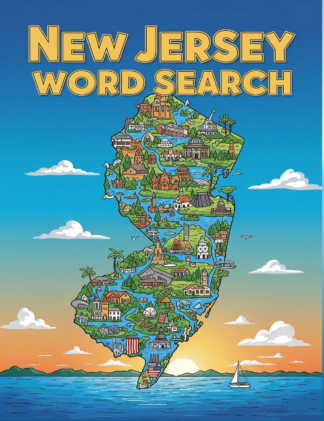 New Jersey - 64 Large Print Word Searches (Paperback)