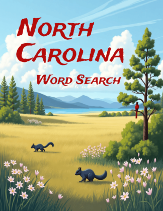 North Carolina - 64 Large Print Word Searches (Paperback)