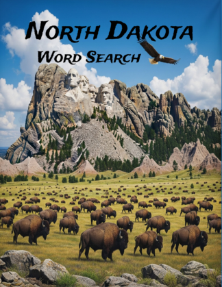 North Dakota - 64 Large Print Word Searches (Paperback)