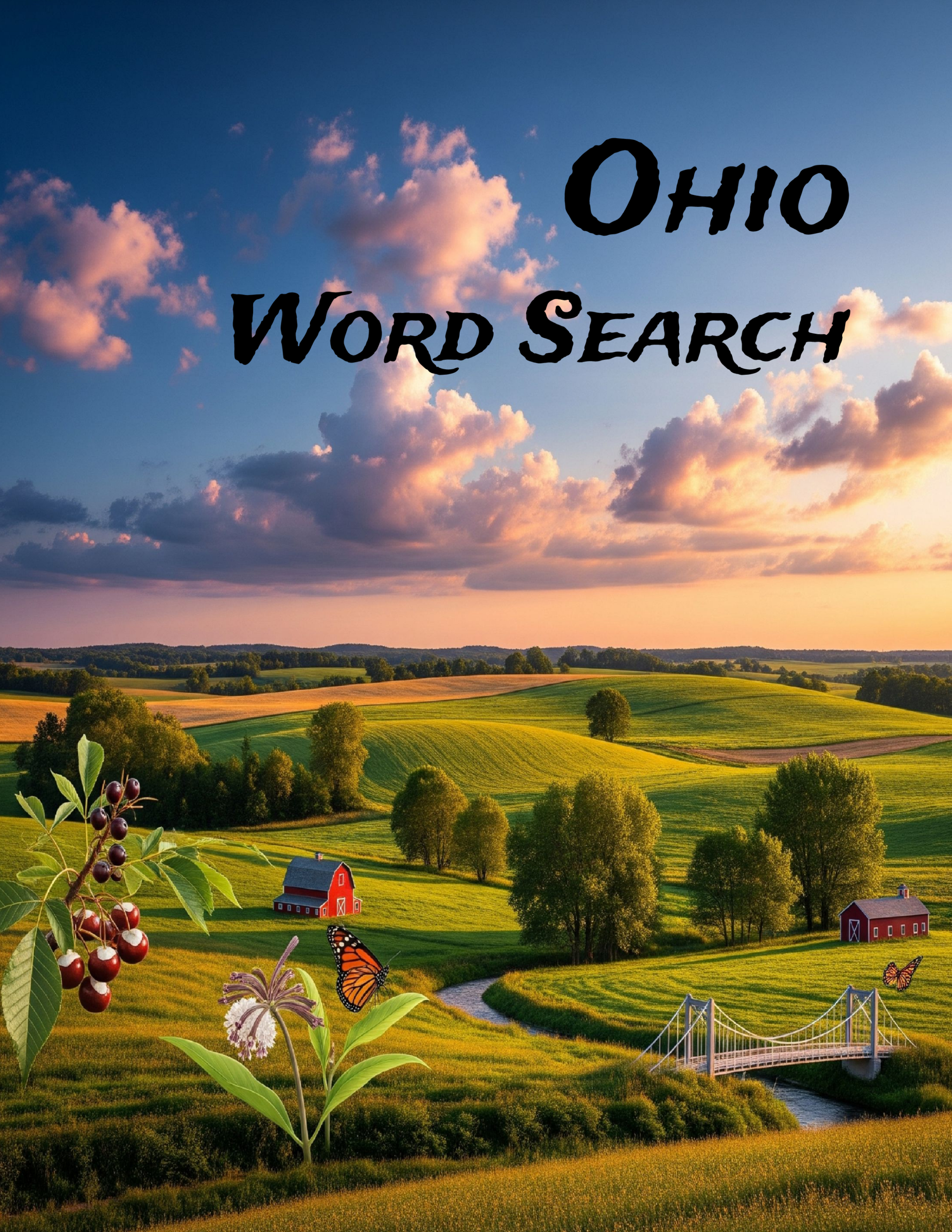 Ohio - 64 Large Print Word Searches (Digital)