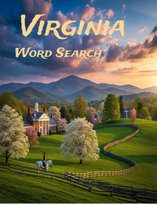 Virginia - 64 Large Print Word Searches (Paperback)