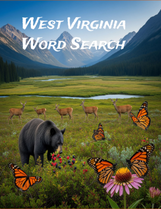 West Virginia - 64 Large Print Word Searches (Digital)