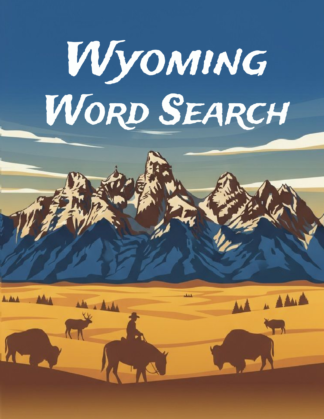 Wyoming - 64 Large Print Word Searches (Paperback)