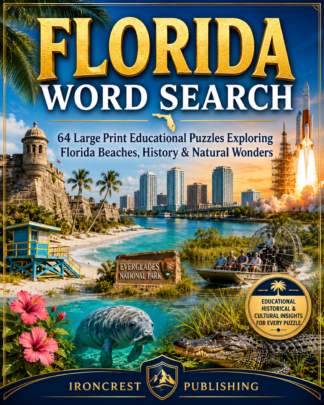 Florida Word Search: 64 Large Print Educational Puzzles (Digital Download)