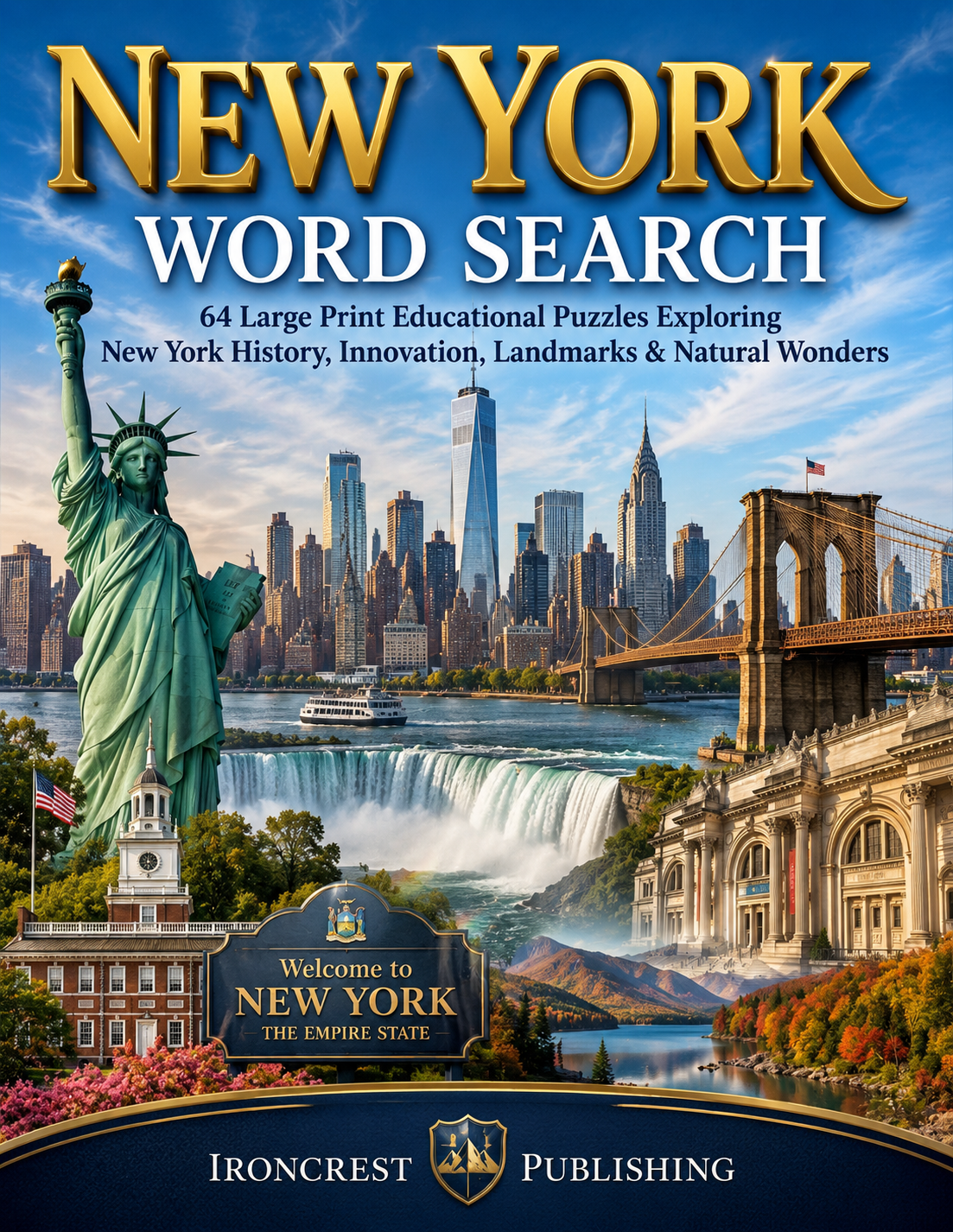 New York Word Search 64 Large Print Puzzles (Paperback)