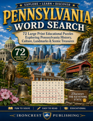 Pennsylvania Word Search – 72 Large Print Puzzles (Digital Edition)