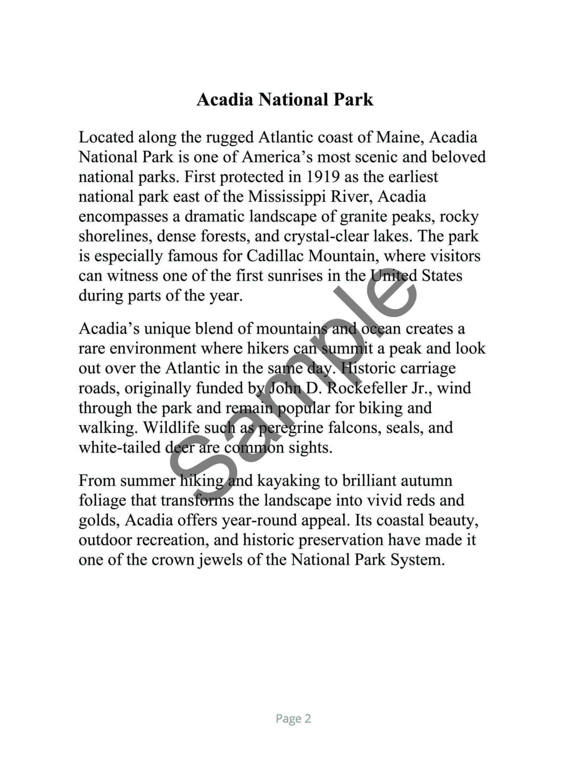 America’s National Parks & Landmarks Word Search, 64 Large Print Puzzles (Digital Download) - Image 2