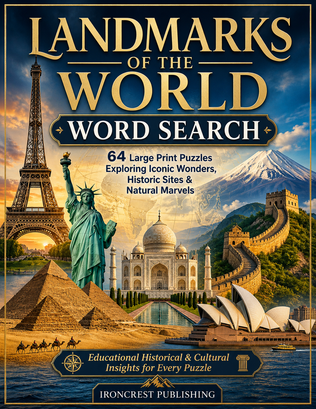 Landmarks of the World Word Search 64 Large Print Puzzles (Paperback)