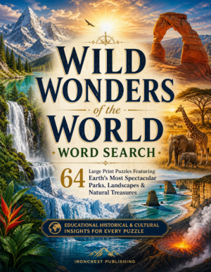 Wild Wonders of the World Word Search: 64 Large Print Puzzles (Digital Download)