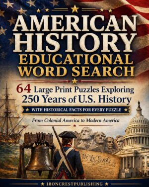 American History Word Search – 80 Puzzles Celebrating 250 Years of U.S. History (Digital Download)