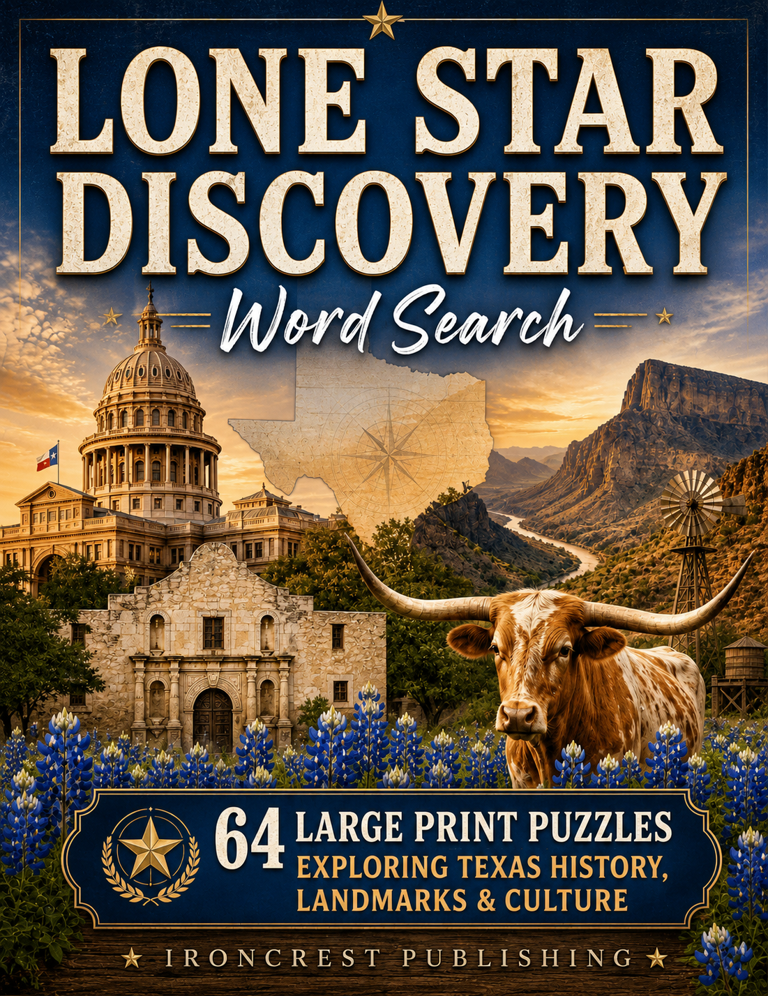 Lone Star Discovery Word Search 64 Large Print Puzzles (Digital)