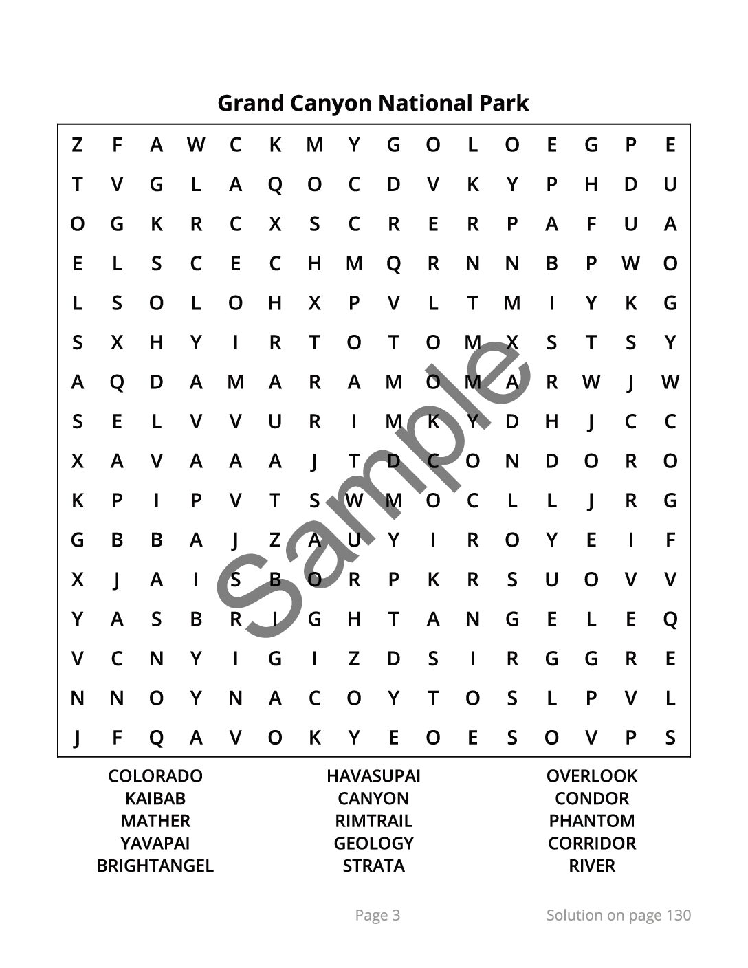 Arizona Word Search – 64 Large Print Puzzles (Digital Download) - Image 3