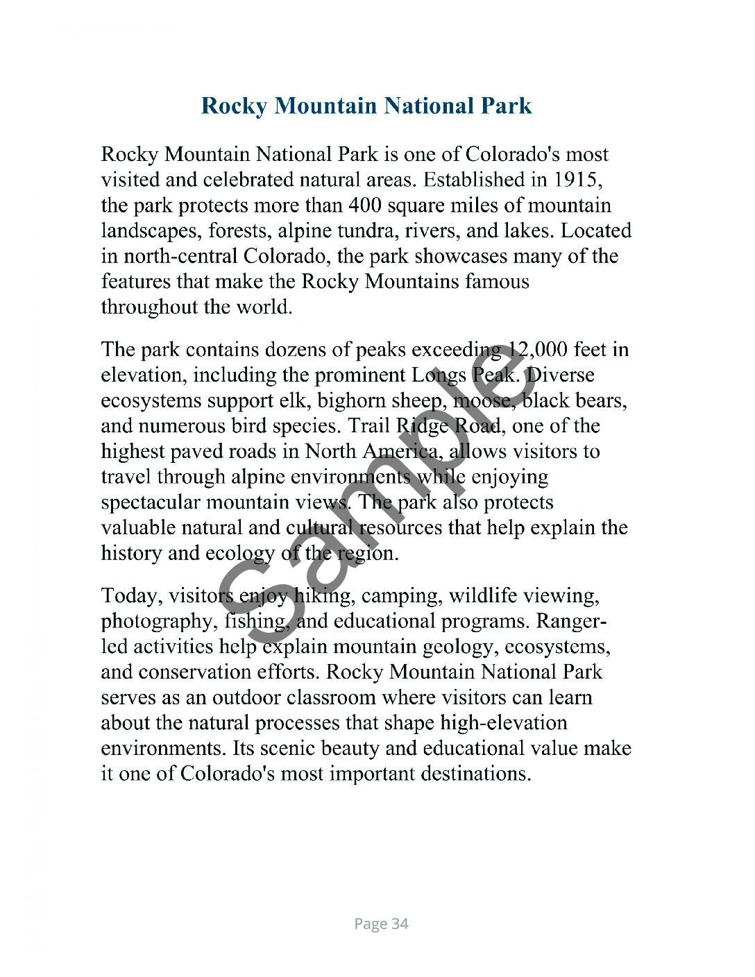 Colorado Word Search – 64 Large Print Puzzles (Digital Download) - Image 2