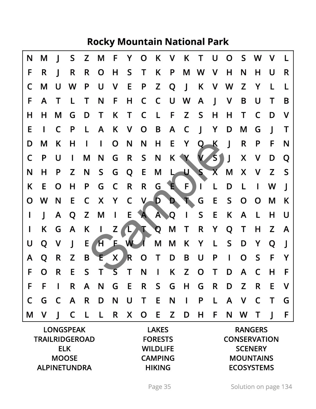 Colorado Word Search – 64 Large Print Puzzles (Digital Download) - Image 3
