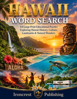 Hawaii Word Search – 64 Large Print Puzzles (Digital Download)
