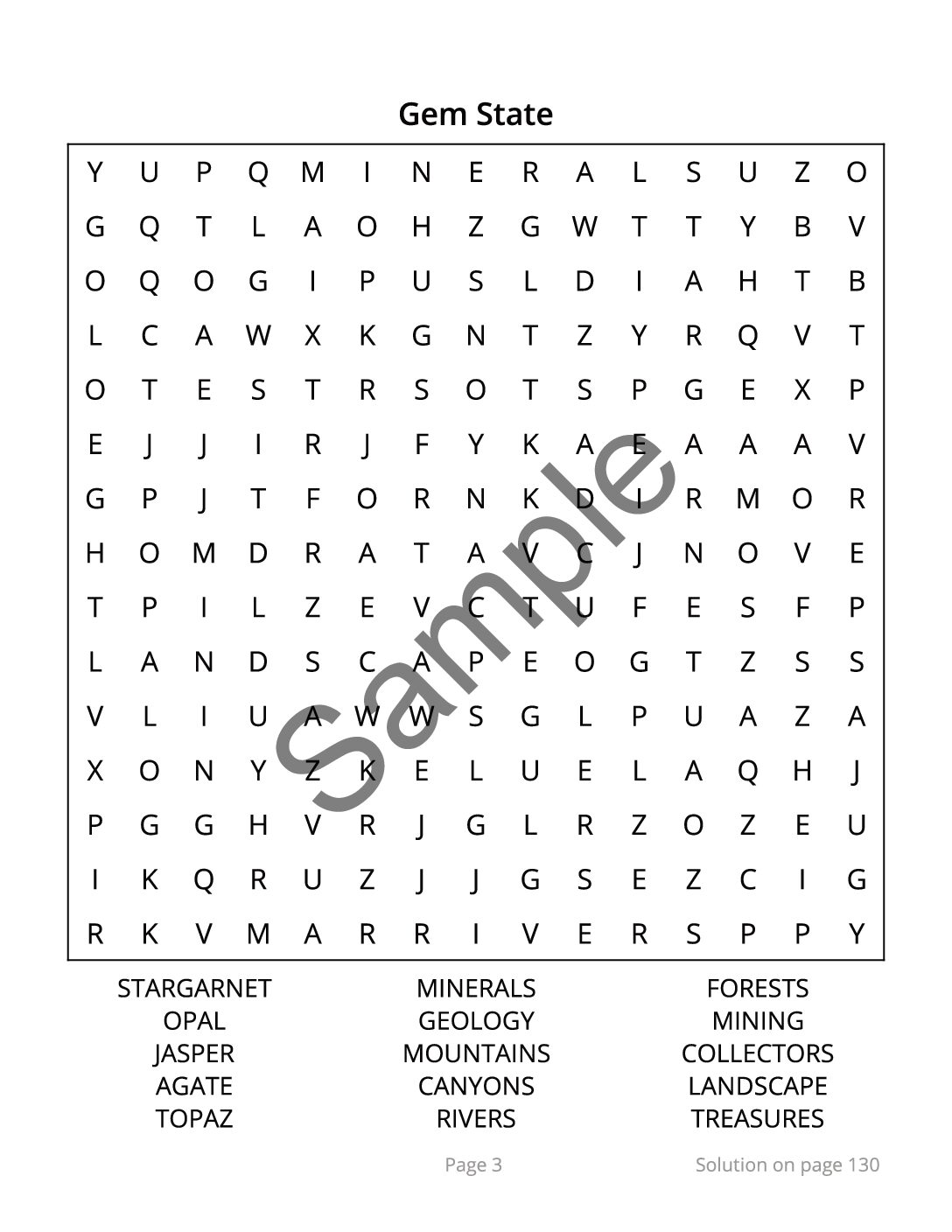 Idaho Word Search – 64 Large Print Puzzles (Digital Download) - Image 3