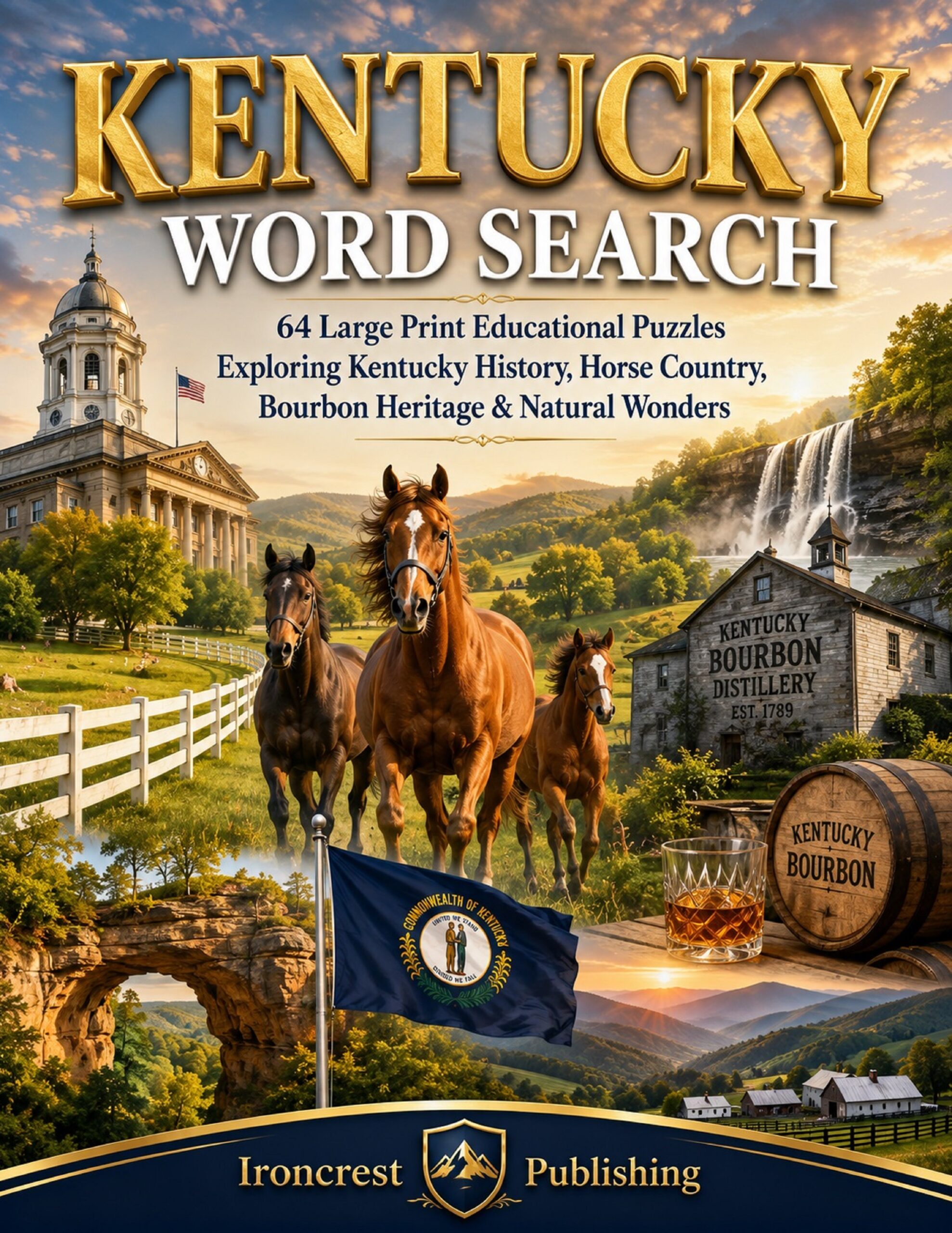 Kentucky Word Search – 64 Large Print Puzzles (Paperback)