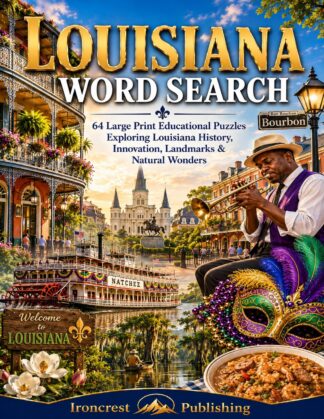 Louisiana Word Search – 64 Large Print Puzzles (Digital Download)