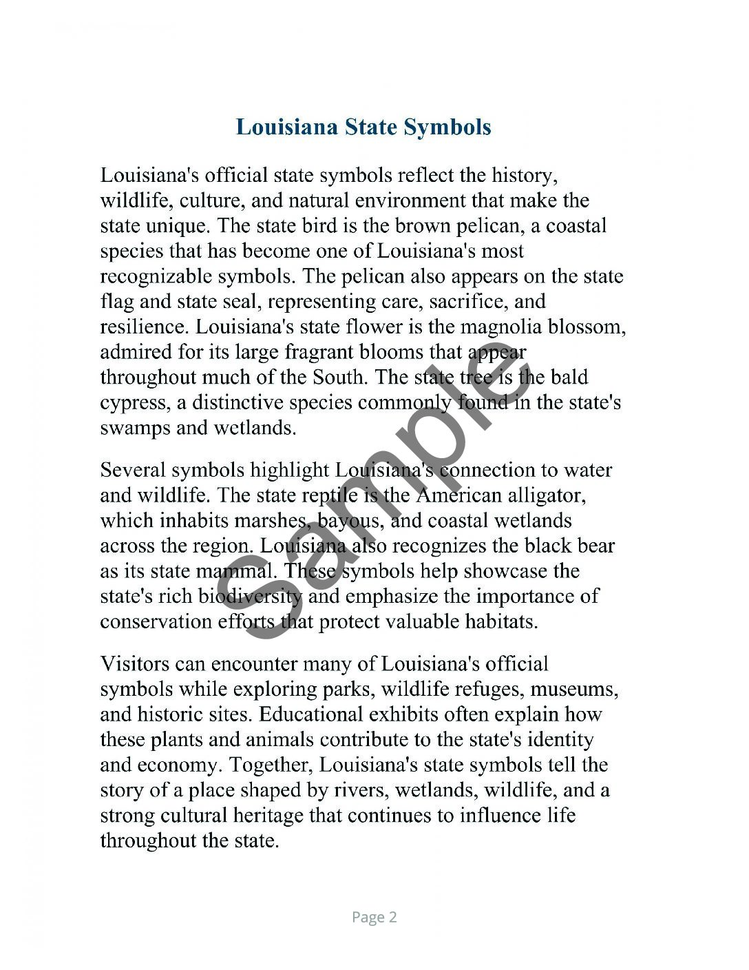 Louisiana Word Search – 64 Large Print Puzzles (Digital Download) - Image 2