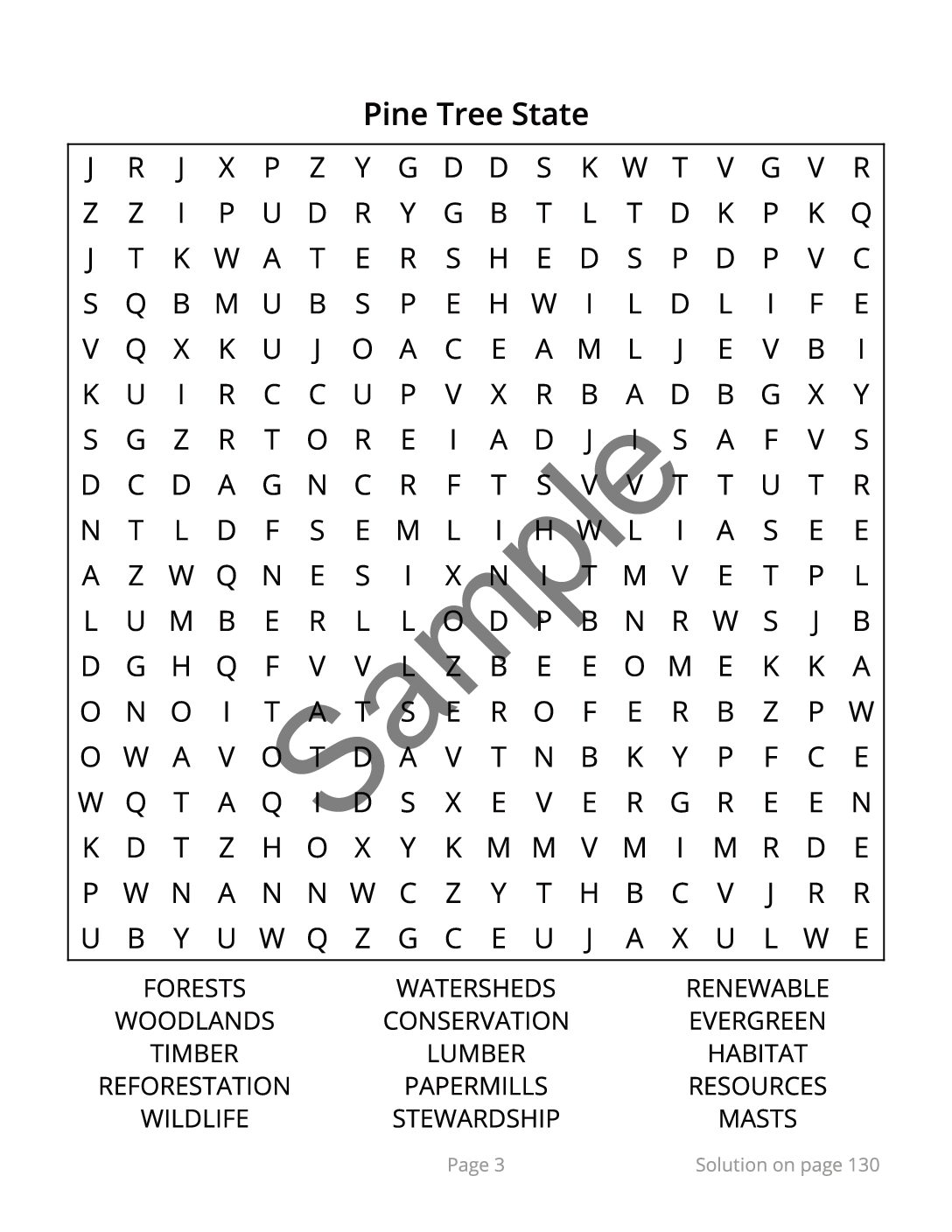 Maine Word Search – 64 Large Print Puzzles (Digital Download) - Image 3