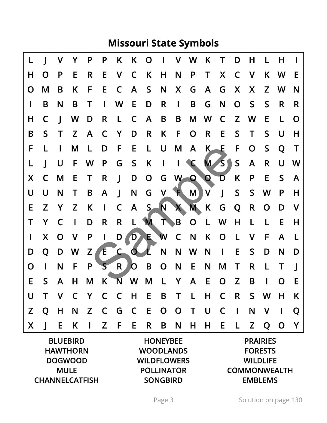 Missouri Word Search – 64 Large Print Puzzles (Digital Download) - Image 3