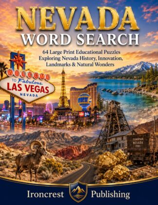 Nevada Word Search – 64 Large Print Puzzles (Digital Download)