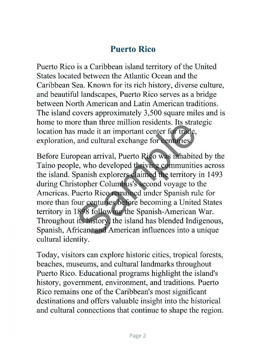Puerto Rico Word Search – 64 Large Print Puzzles (Digital Download) - Image 2