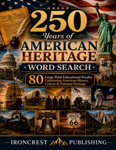 250 Years of American Heritage Word Search â 80 Large Print Educational Puzzles