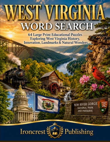 West Virginia Word Search â 64 Large Print Puzzles (Digital Download)