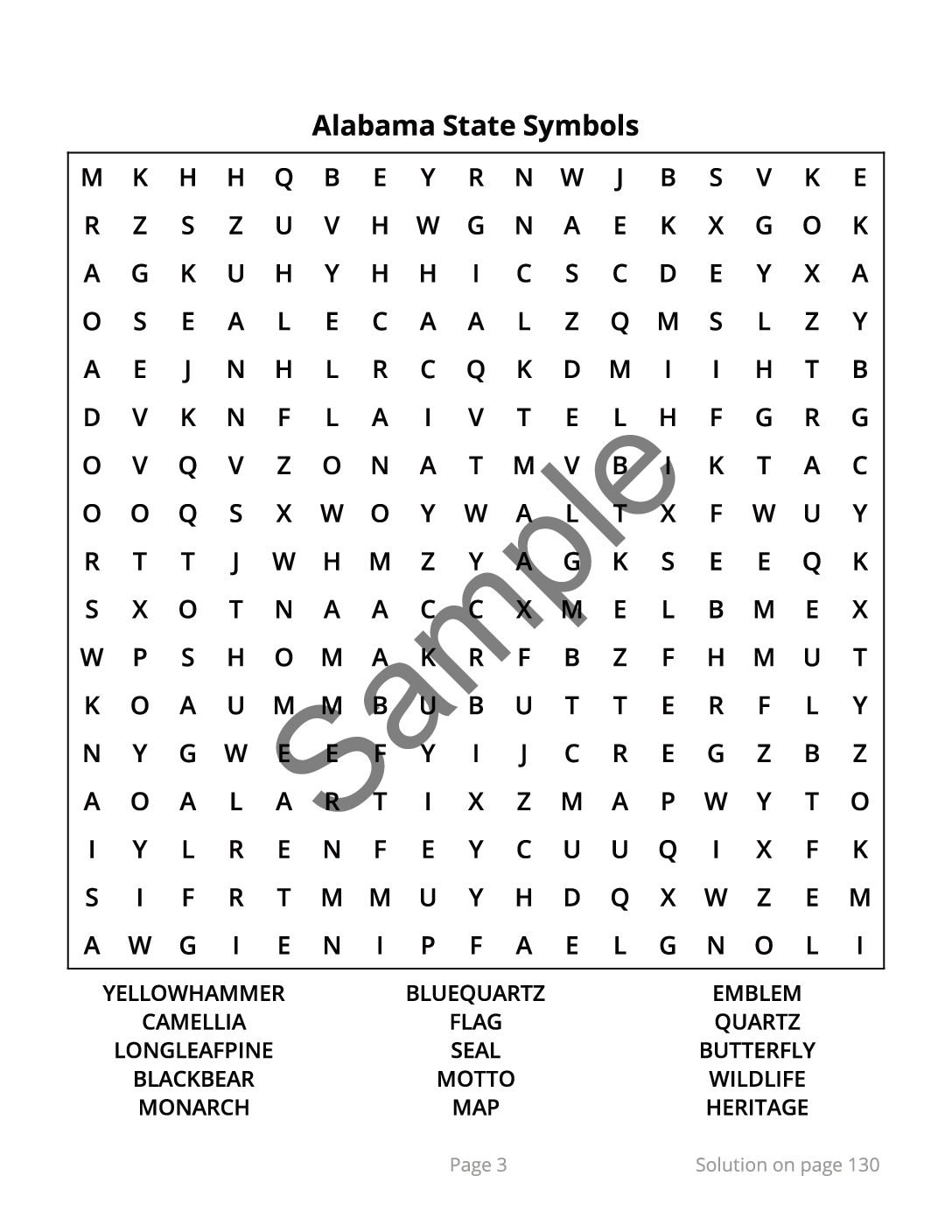 Alabama Word Search â 64 Large Print Puzzles (Paperback) - Image 3