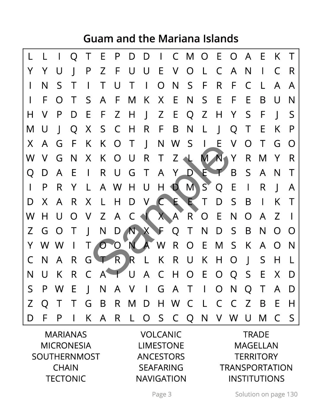 Guam Word Search – 64 Large Print Puzzles (Digital Download) - Image 3