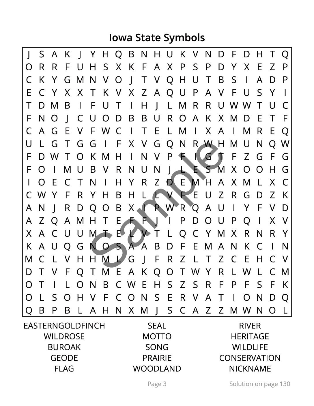 Iowa Word Search â 64 Large Print Puzzles (Digital Download) - Image 3