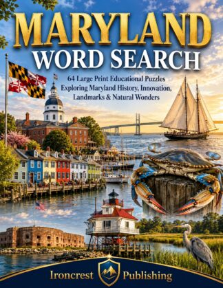 Maryland Word Search – 64 Large Print Educational Puzzles (Paperback)