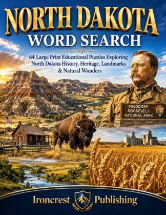 North Dakota Word Search – 64 Large Print Puzzles (Paperback)
