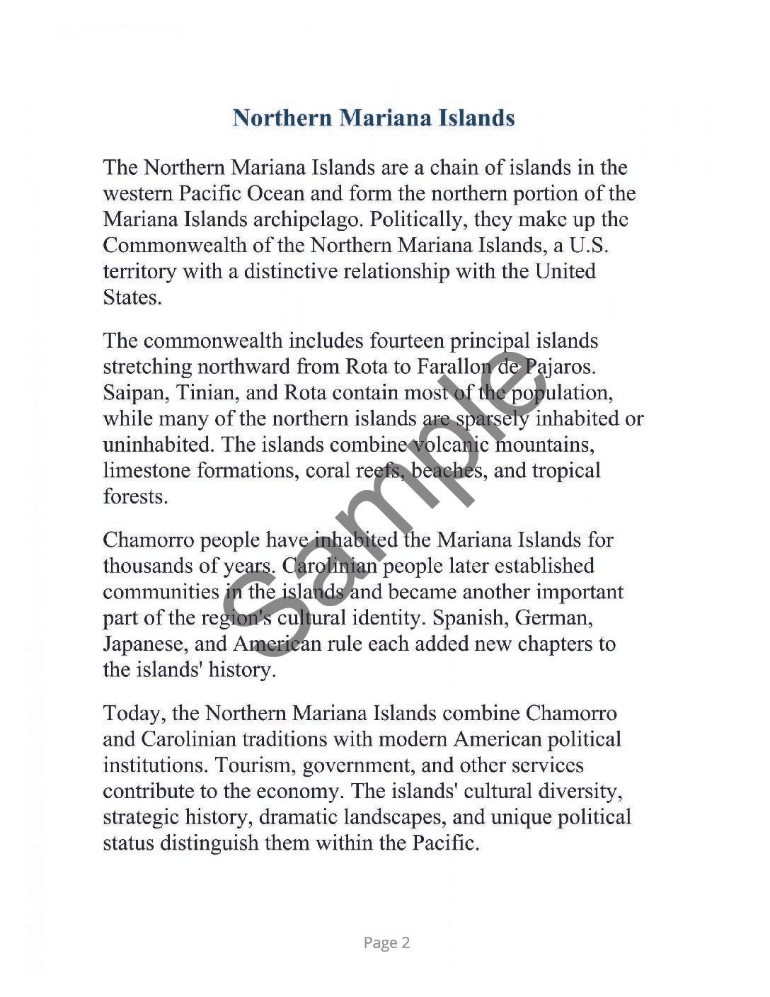 Northern Mariana Islands Word Search â 64 Large Print Puzzles (Paperback) - Image 2